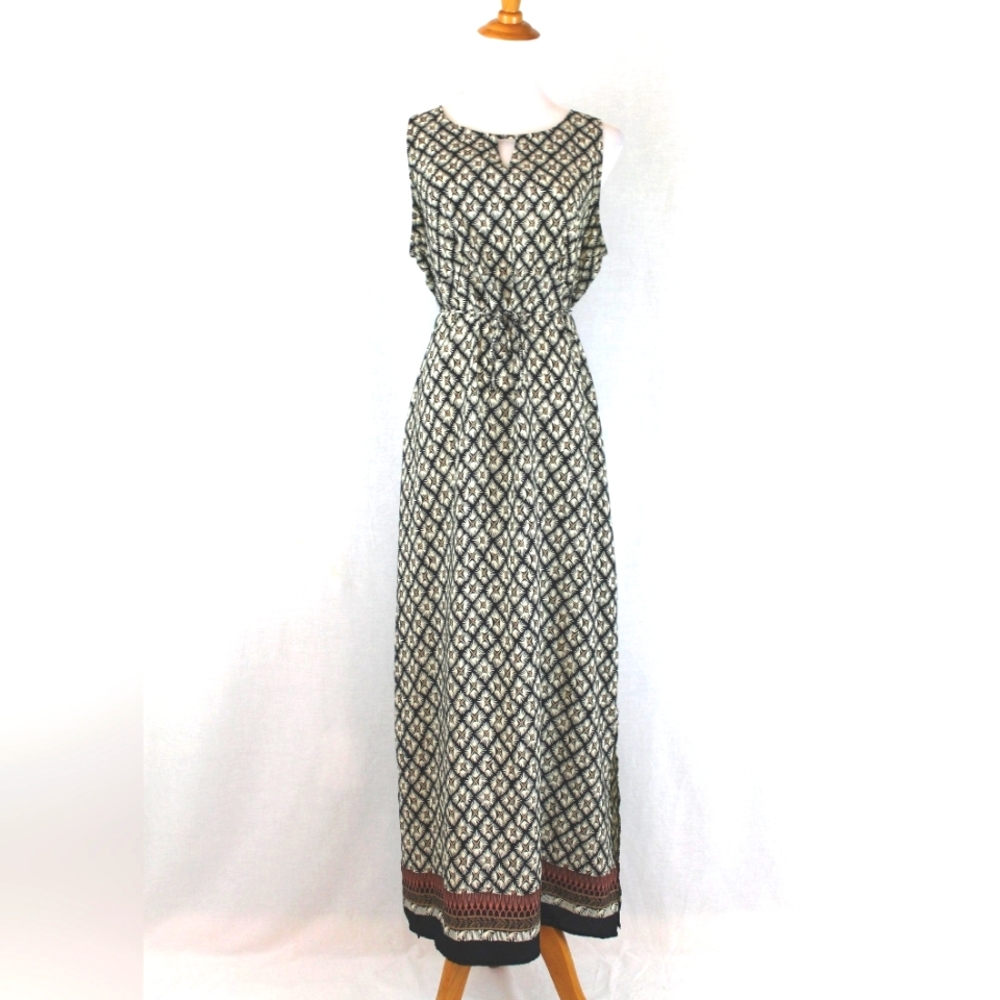 Vintage Traditional Sleeveless Kaftan Dress Made in Dubai UAE M L Beautiful!! - Picture 1 of 15